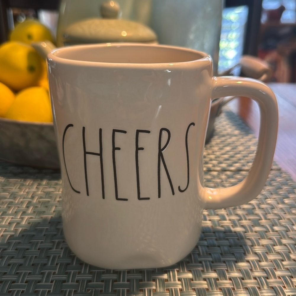 Rae Dunn “CHEERS” mug cup